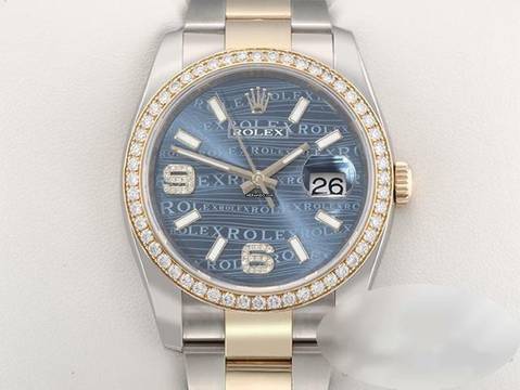  Rolex Datejust 36 36mm 116243 2011 Stahl Gelbgold 750 Diamanten Automatik Gold 