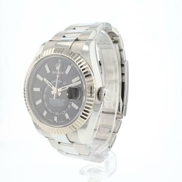  Rolex Sky-Dweller Steel Oyster Fluted Black Dial 