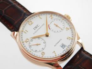 Thumbnail von IWC Portugieser Automatik Portuguese 18 Karat Rosegold 42mm mit großer Faltschließe im Neu Zustand 7 Tages Werk Kaliber C 51010 mit Glasboden wie Neu 42 mm