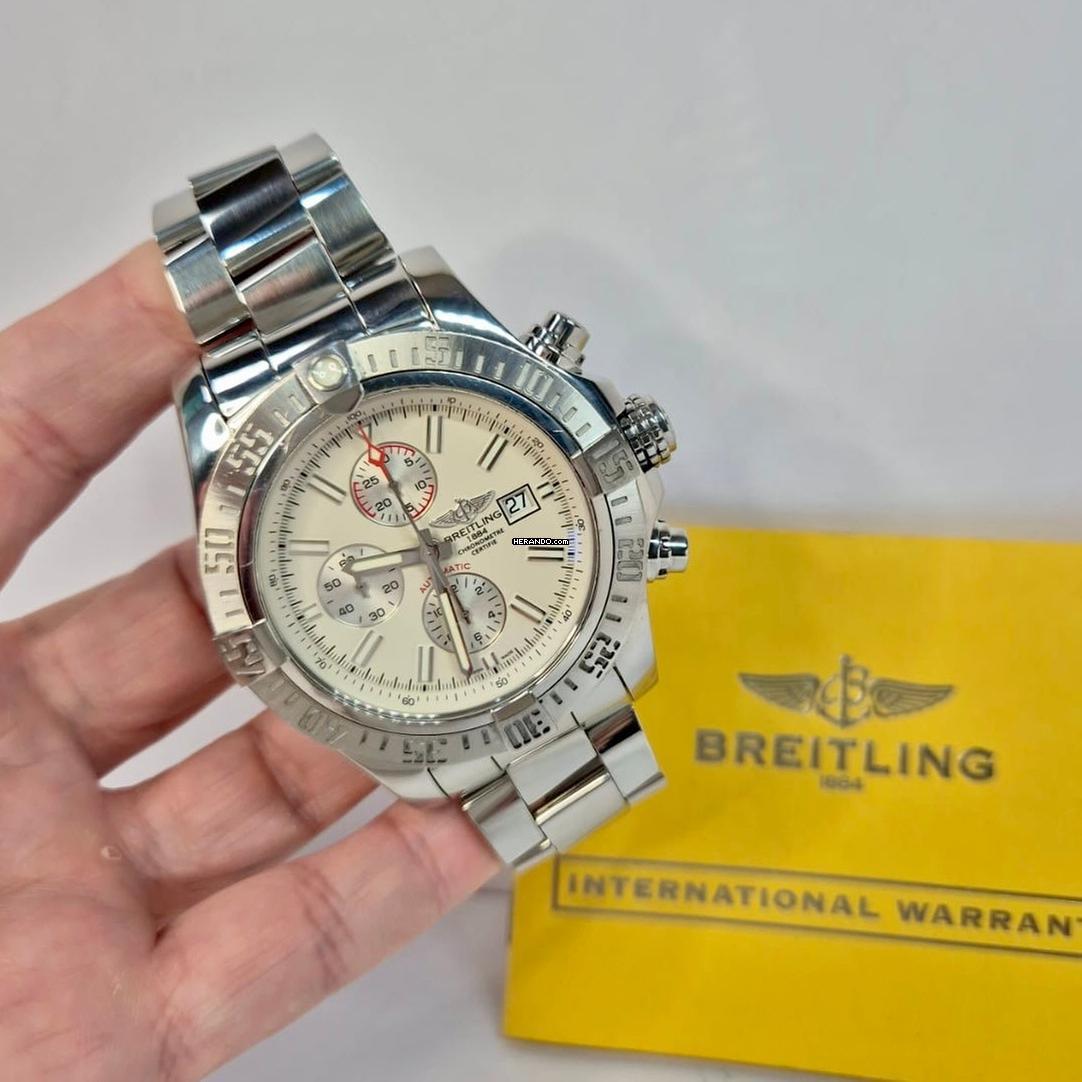 Breitling Super Avenger II Il 48mm XXL Full Steel Automático Completo