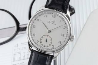 Thumbnail von IWC Portugieser Handaufzug 8 Tage Handaufzug Stahl Herrenuhr Ref. IW510203