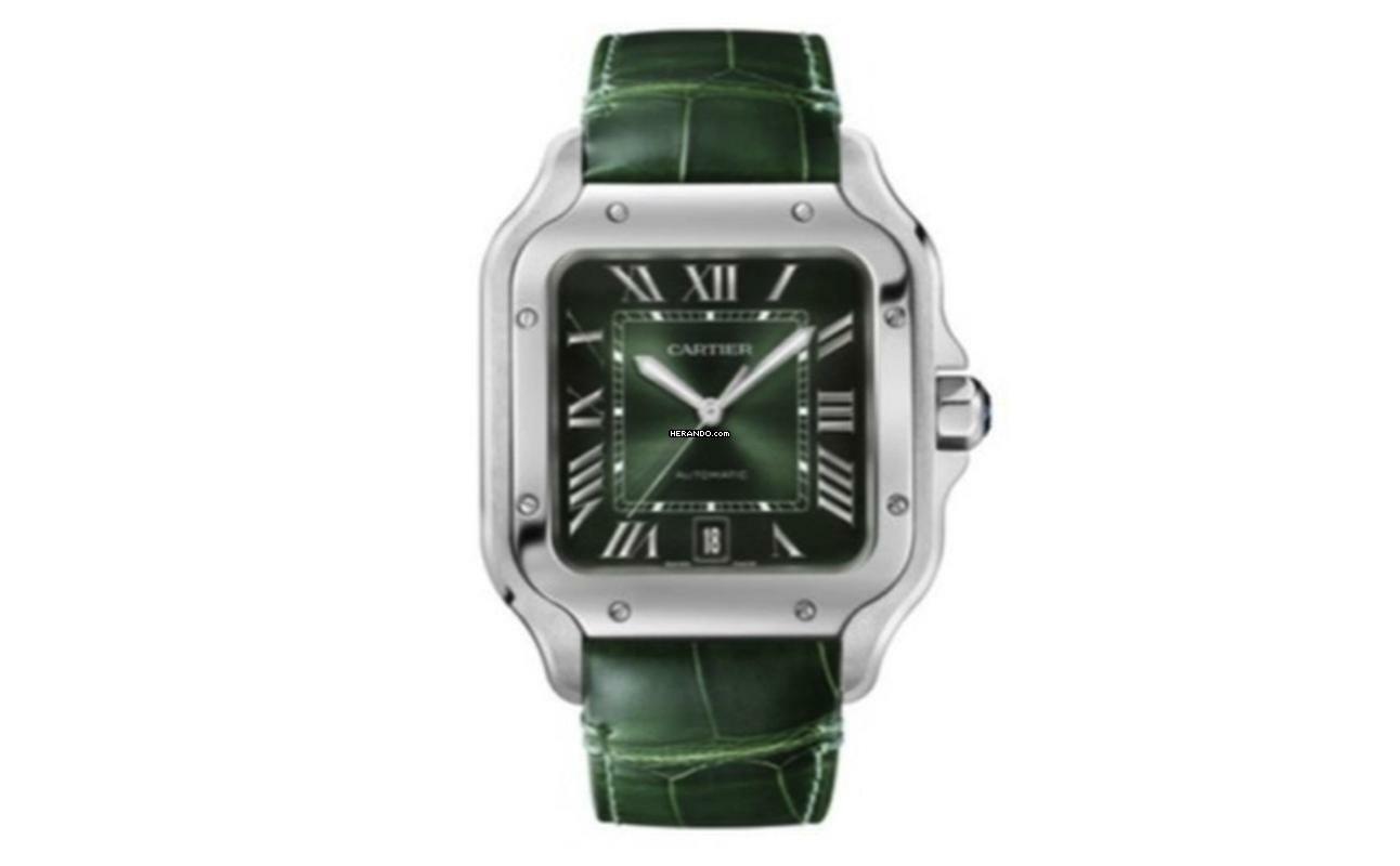 Cartier Santos Green Dial Large - With Box And Papers - WSSA0062 2023