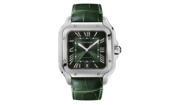  Cartier Santos Green Dial Large - With Box And Papers - WSSA0062 2023 