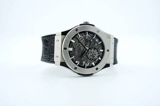 Thumbnail von Hublot Classic Fusion Ultra-Thin Skeleton 45MM Titanium Like New 515.NX.0170.LR