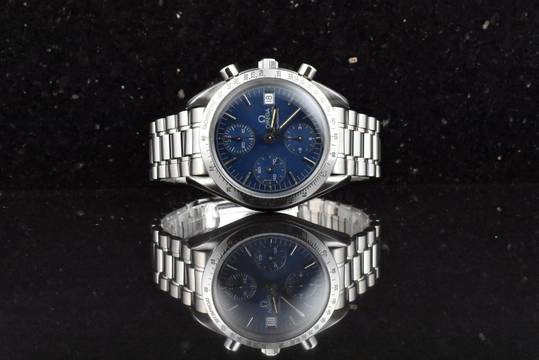  Omega Speedmaster Date 39 Automatic 35118000 Blue Dial Vintage 1994 