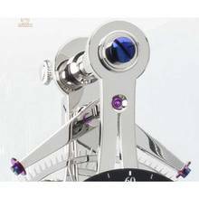 Thumbnail von NT 7 – Rhodinierte Design-Tischuhr mit Skelettwerk