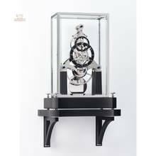 Thumbnail von NT 7 – Rhodinierte Design-Tischuhr mit Skelettwerk