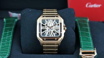 Thumbnail von Cartier Santos De Cartier Skeleton Rosé - Good Condition - First Invoice - Fullset - 2023