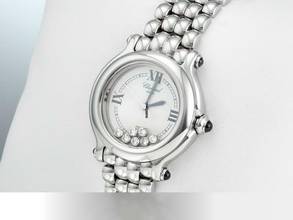 Thumbnail von Chopard Happy Sport Diamonds 36mm 278236 Edelstahl Diamanten Gold