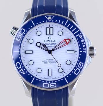  Omega Seamaster Diver 300 M Co-Axial Master Chronometer 42mm Americas Cup B+P 