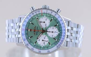 Thumbnail von Breitling Navitimer 1 B01 Chronograph 41mm B01 mint green Stahl Pilotband B+P