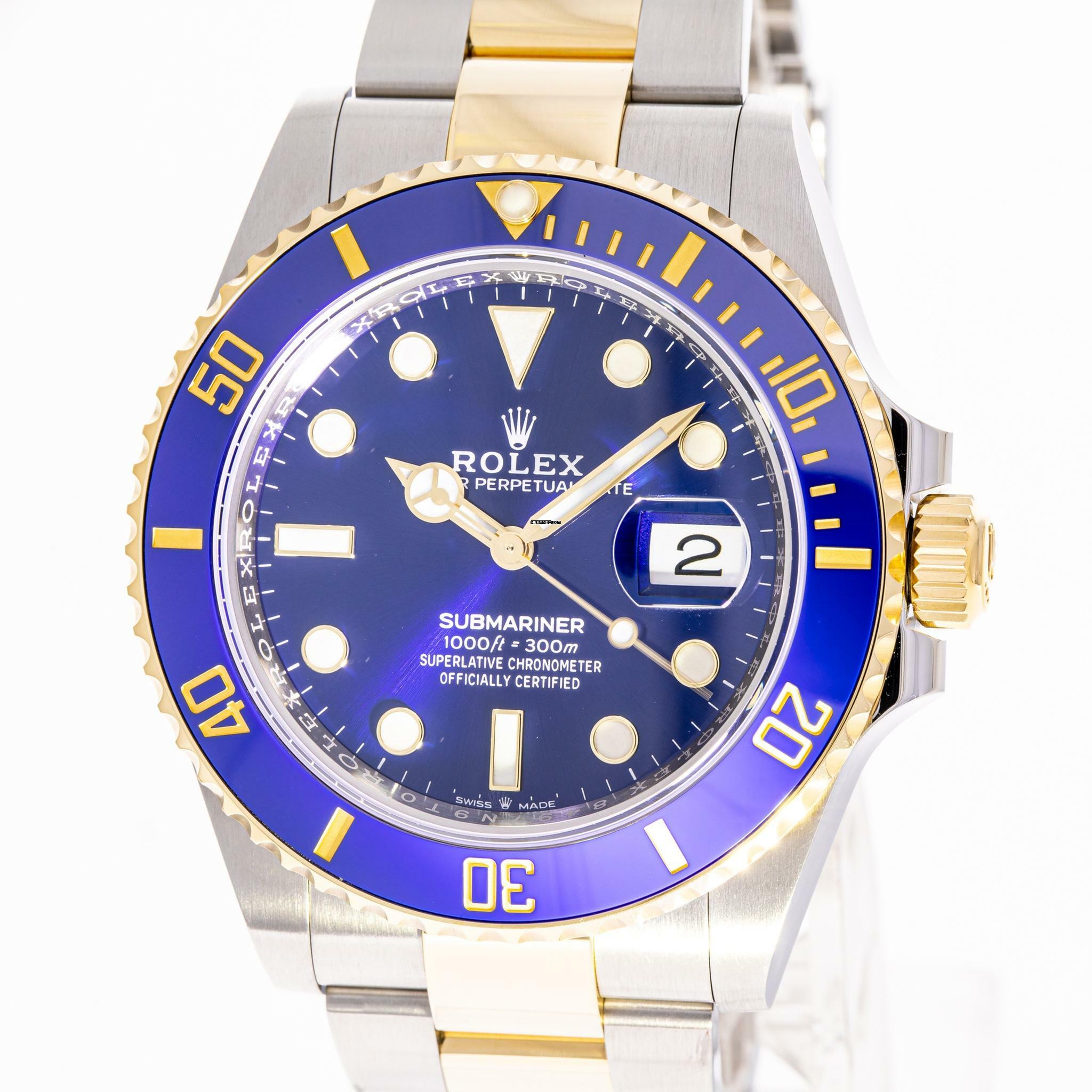 Rolex Submariner Date 41 Steel Gold Blue – 126613lb – like NEW – 12/2024 Full Set Lc100