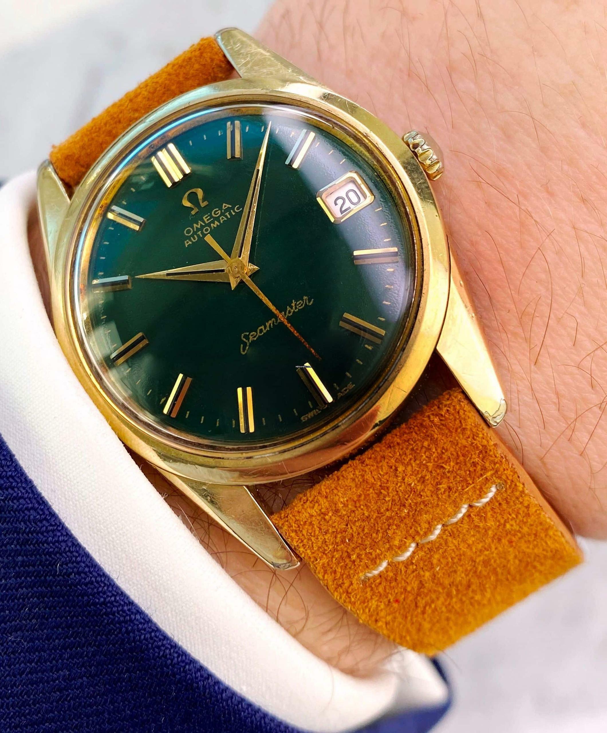 Omega Seamaster Vintage Custom Green Dial Automatic Automatik 14701 14701