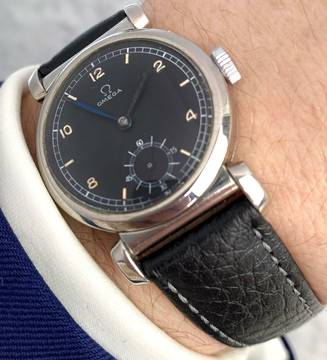  Omega Classic Scarab Art Deco Vintage Restored Black Dial vintage 