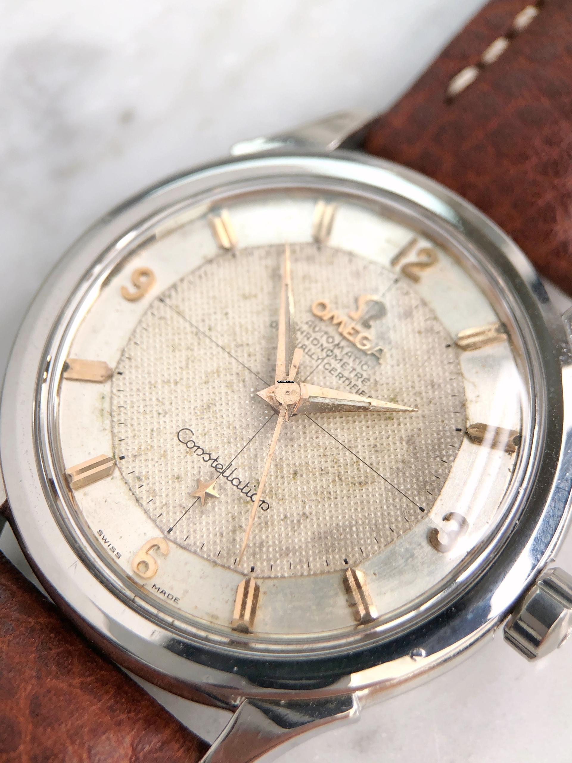 Omega Constellation Serviced Constellation PIE PAN Honeycomb Crosshair Vintage Automatic Automatik 2852 2852