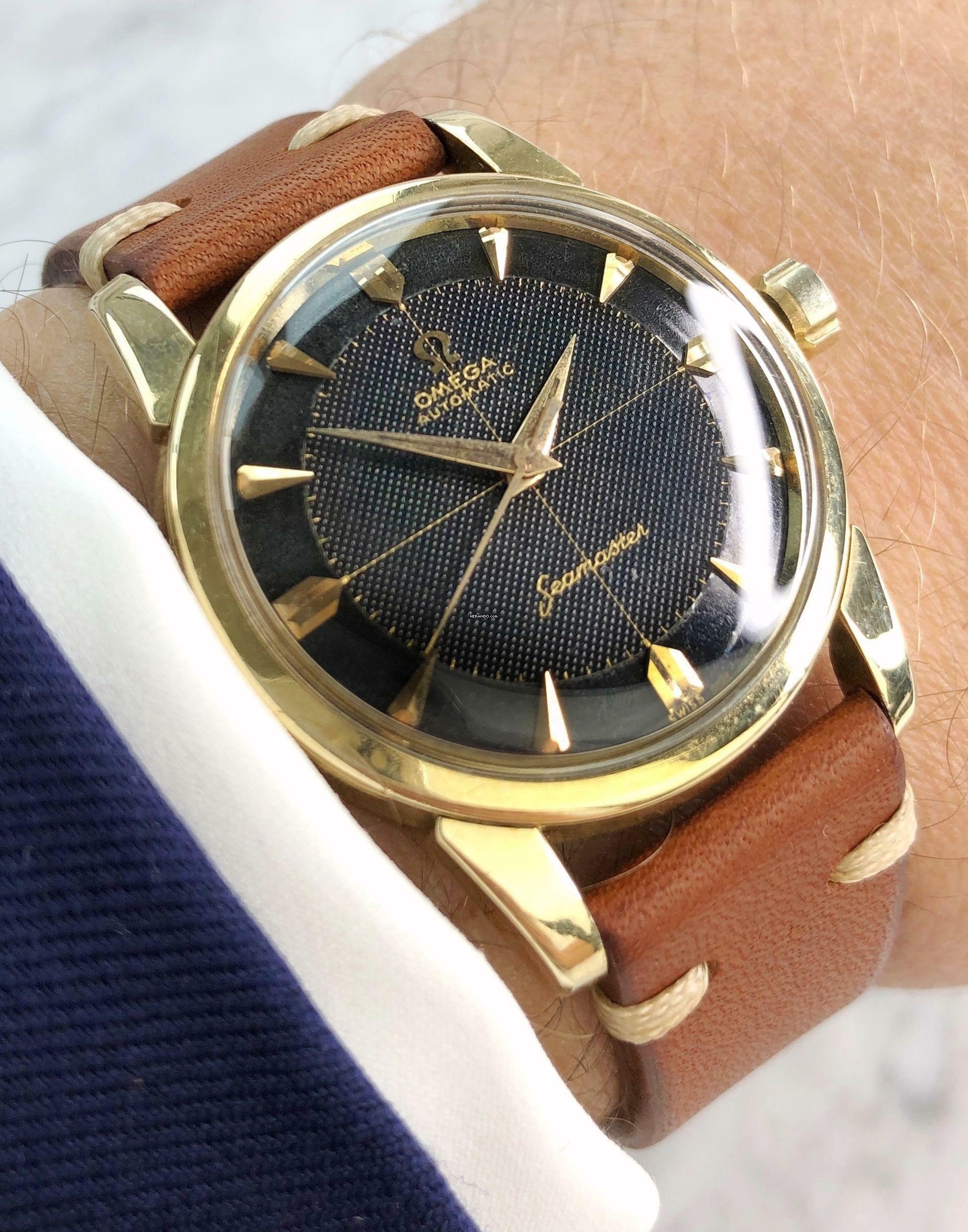 Omega Seamaster Unrestored Black Honey Comb Dial Seamaster Vintage Automatic Automatik 2846 2846