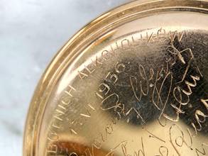 Thumbnail von IWC Pocket Watch Doppelmantel Vollgold Solid Gold Pocket Watch Taschenuhr