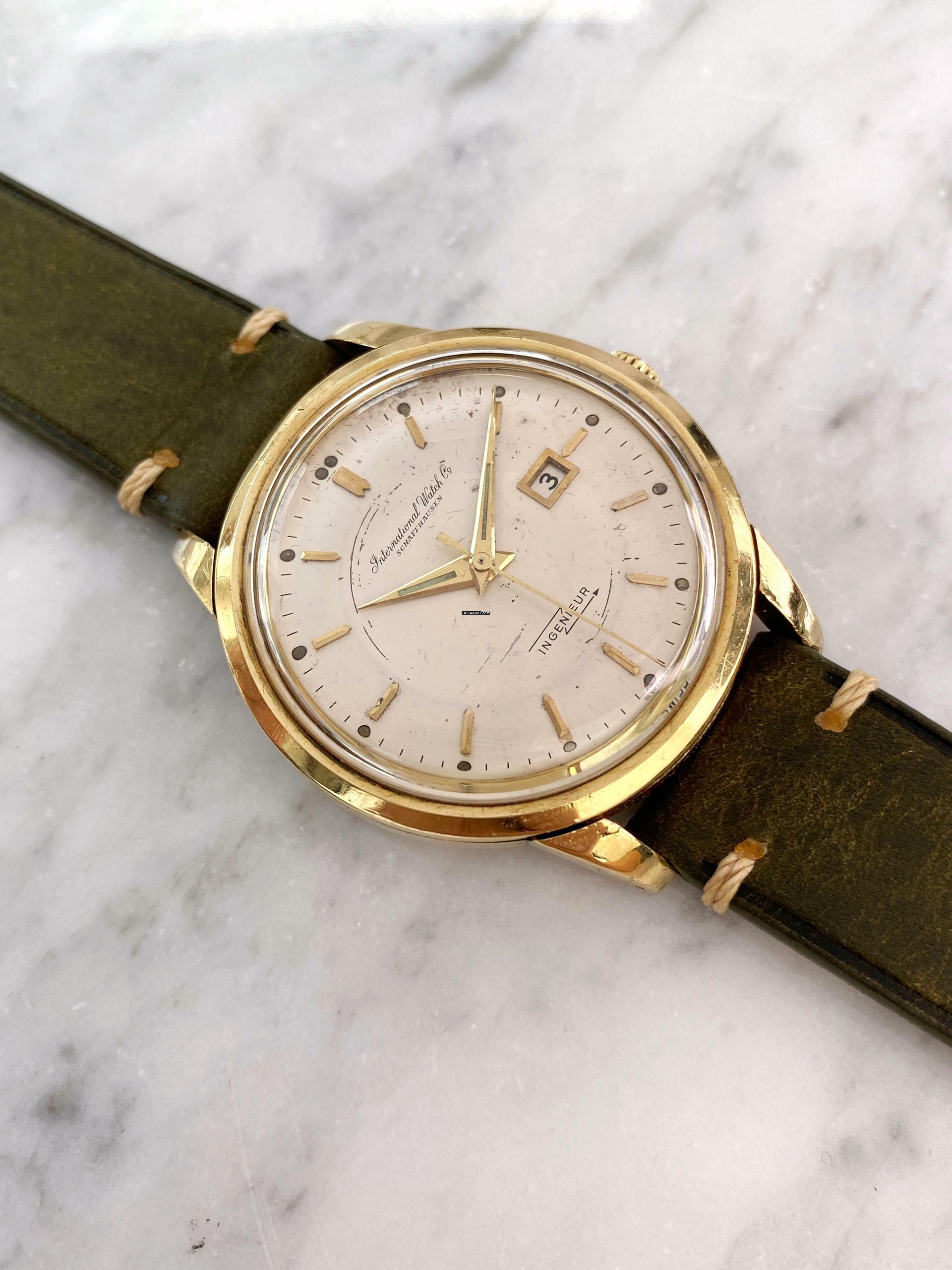 IWC Ingenieur Automatic Vintage Ingenieur Vollgold Solid Gold Automatic 36.5mm ref 666 666