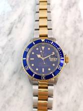 Thumbnail von Rolex Submariner Date Blue Purple Dial ref 16613 Steel/Gold Automatic 16613