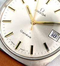 Thumbnail von Omega Genève Vintage Geneve Steel Date Handwinding ref 136041 136041