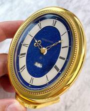 Thumbnail von Jaeger-LeCoultre Table Clock Tischuhr Table Clock Lapis Dial Serviced (480 Euro) with Alarm Wecker Memovox