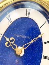 Thumbnail von Jaeger-LeCoultre Table Clock Tischuhr Table Clock Lapis Dial Serviced (480 Euro) with Alarm Wecker Memovox