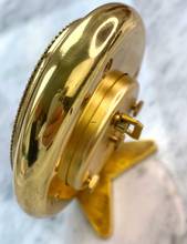 Thumbnail von Jaeger-LeCoultre Table Clock Tischuhr Table Clock Lapis Dial Serviced (480 Euro) with Alarm Wecker Memovox