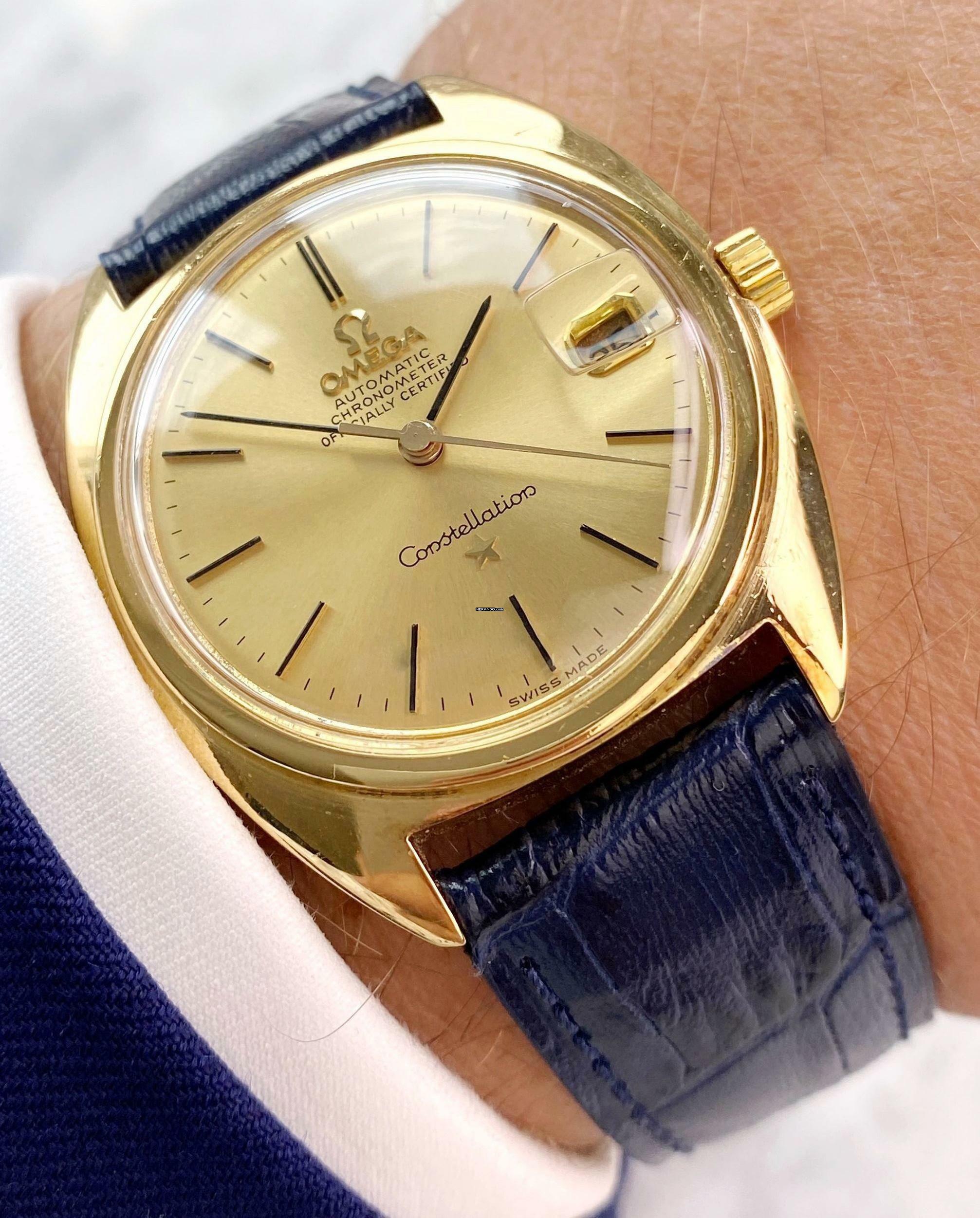 Omega Constellation Serviced Constellation SOLID GOLD Vintage Automatic Automatik ref 168017 168009