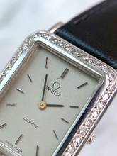 Thumbnail von Omega Classic Quarz Vintage SOLID WHITE GOLD Factory Diamonds Ladys Damen