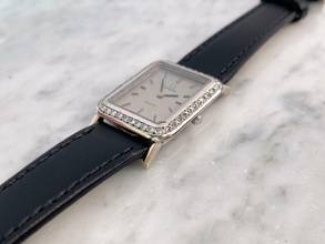 Thumbnail von Omega Classic Quarz Vintage SOLID WHITE GOLD Factory Diamonds Ladys Damen