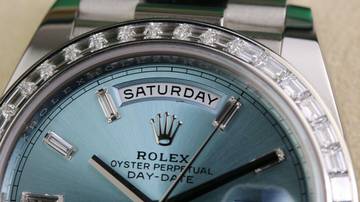 Thumbnail von Rolex Day-Date 40 Platin Baguette TBR - Top Condition - Fullset - 02/2021