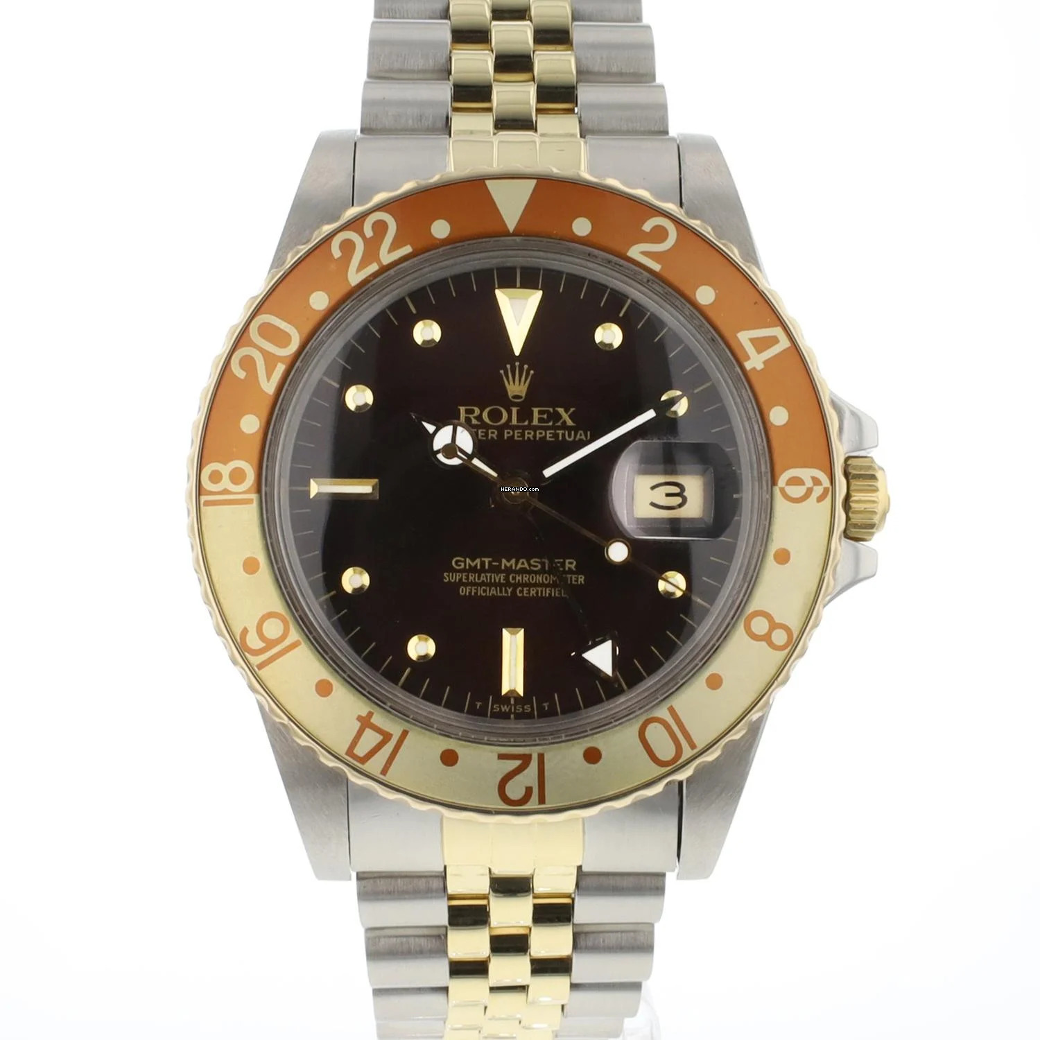 Rolex GMT-Master Steel Gold Brown Nipple Dial