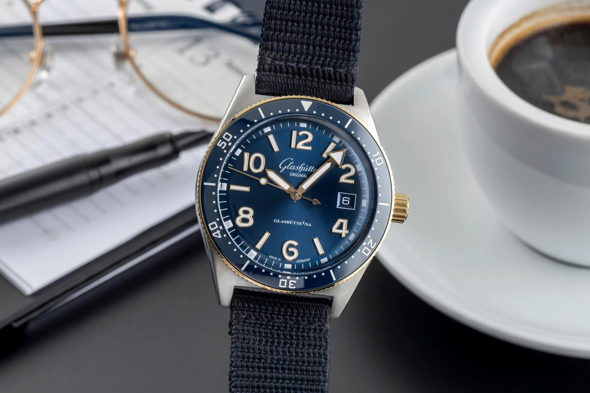 Glashütte Original SeaQ Stahl / Gold Automatik Herrenuhr Ref. 1-39-11-10-90-34