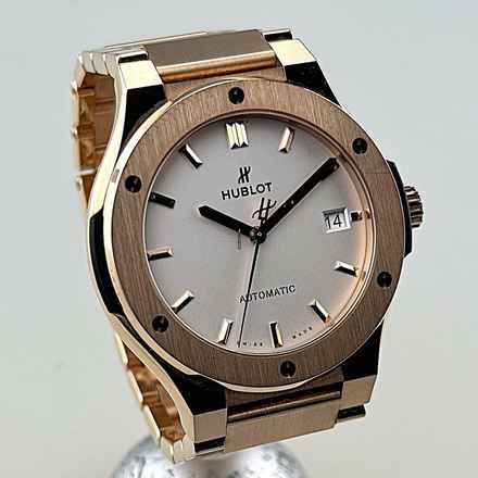  Hublot Classic Fusion 45mm King Gold Opalin Automatic Watch EK 09/2020 deutsche Auslieferung Full Set Erstkaufrechnung 