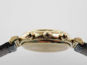 Thumbnail von IWC Da Vinci Chronograph Mondphase 3735 massiv 18 Kt Gelbgold mit original Band und Schließe massiv 18 Kt Gelbgold mit original Krokoband und Schließe