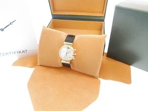 Thumbnail von IWC Da Vinci Chronograph Mondphase 3735 massiv 18 Kt Gelbgold mit original Band und Schließe massiv 18 Kt Gelbgold mit original Krokoband und Schließe