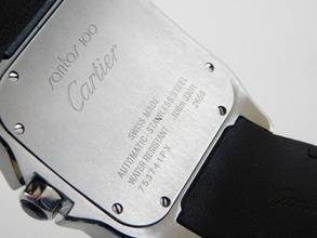 Thumbnail von Cartier Santos 100 XL 38 x 51 mm im Top Zustand mit Box und original Krokoband Stahl Gold Neues Original Cartier Krokoband und Faltschließe