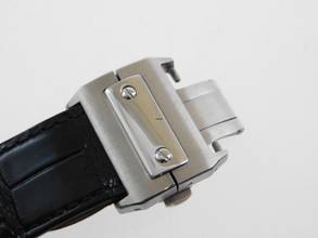 Thumbnail von Cartier Santos 100 XL 38 x 51 mm im Top Zustand mit Box und original Krokoband Neues Original Cartier Krokoband und Faltschließe