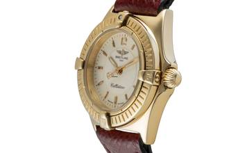 Thumbnail von Breitling Callistino 18k (0,750) Gold Quarz Damenuhr Ref. K52043 Papiere 1993