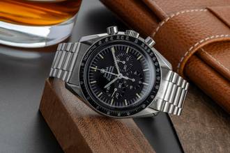 Thumbnail von Omega Speedmaster Professional Moonwatch Chronograph Stahl Handaufzug 145.0022 B&P 1983