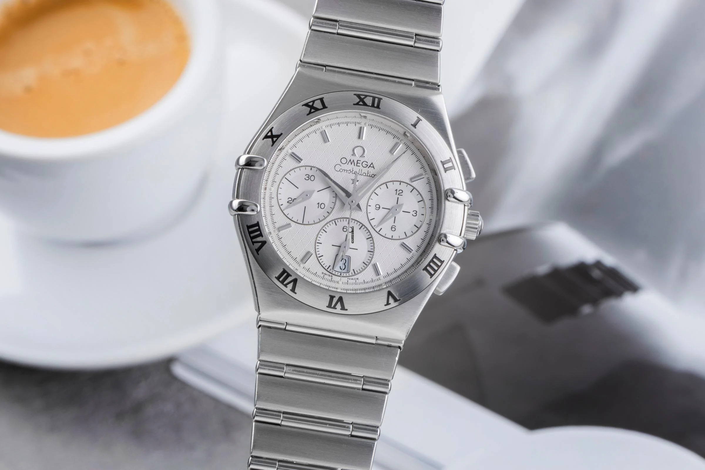 Omega Constellation Double Eagle Chronograph Stahl Herrenuhr Ref. 1542.30.00