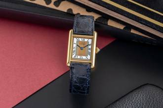 Thumbnail von Cartier Tank Vermeil must Tank SM Vermeil Trinity Dial 925 Silber Damenuhr Ref. 5057001