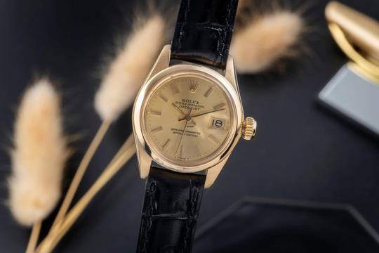  Rolex Lady-Datejust 18k (0,750) Gold Automatik Damenuhr Ref. 6916 Klassiker 