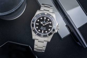 Thumbnail von Rolex Submariner (No Date) Stahl Automatik Herrenuhr Ref. 114060 B&P 2016 LC100