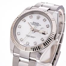 Thumbnail von Rolex Datejust 41 Pearl Dial Diamond – 126334 – like NEW – 2022 Full Set Lc100