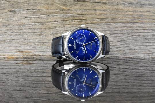  Jaeger-LeCoultre Master Ultra Thin Réserve de Marche Blue unpoliert B&P 2019 
