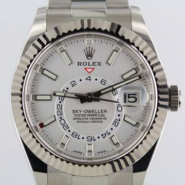  Rolex Sky-Dweller REF. 326934//FULL SET//2022//NEW&UNWORN//WHITE DIAL//# 750 