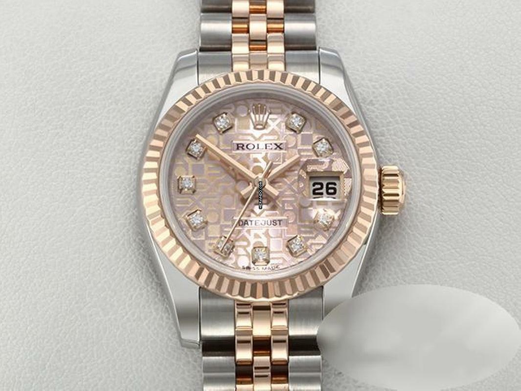 Rolex Lady-Datejust 26mm 179171 2010 Stahl Roségold 750 Diamanten Automatik Stainless Steel 18kt Rose Gold Jubilé-band Chronometer Oyster
