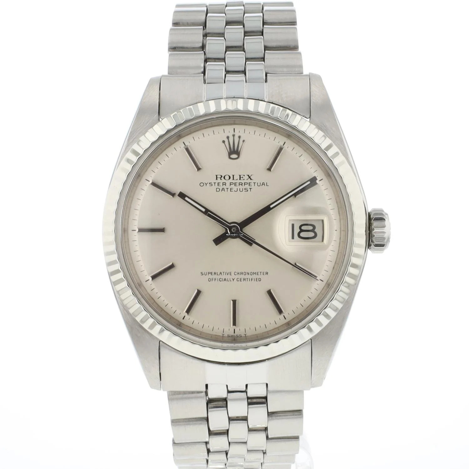 Rolex Datejust 36 Jubilee Fluted Silver Dial