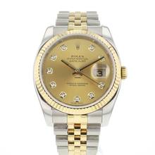 Thumbnail von Rolex Datejust 36 Steel Gold Jubilee Fluted Champagne Diamond Dial